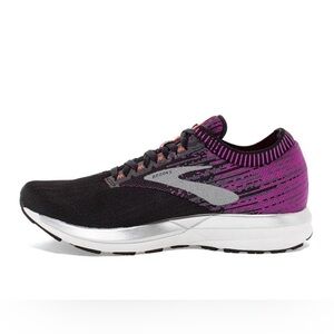 Brooks Women’s Ricochet Running Shoe Black/Purple/Coral Size 8.5